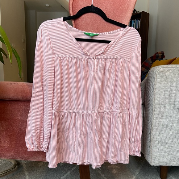 Women’s striped tiered blouse - Picture 1 of 2